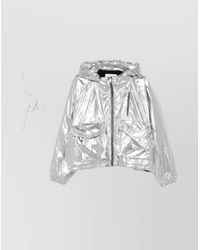 IRO - Hooded Jacket With Elasticated Cuffs And Hem - Lyst