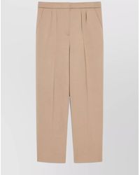 Max Mara - High-Rise Cropped Slim-Fit Wool Tailored Trousers - Lyst