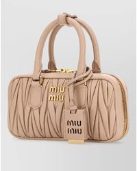 Miu Miu - Arcadie Nappa Leather Clutch Bag - Lyst