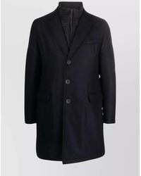 Herno - Durable Long Sleeve Coat With Notched Lapels - Lyst