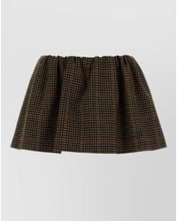 Miu Miu - Wool Houndstooth Mini Skirt - Lyst