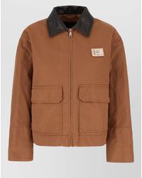 Weekend by Maxmara - Cotton Padded Jacket Contrast Collar Pockets - Lyst