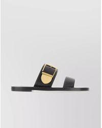 Chloé - Leather Sandals With Open Toe And Buckle Detail - Lyst
