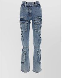 Givenchy - Denim Panelled Bootcut Cargo Trousers - Lyst