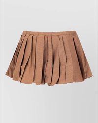 Miu Miu - Vichy Check Shorts Pleated Design Waistband - Lyst