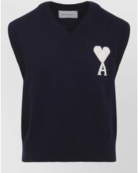 Ami Paris - Wool And Cotton Vest - Lyst