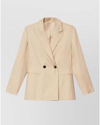 Isabel Marant - Double Breasted Pinstripe Tailoring Suit Jacket - Lyst
