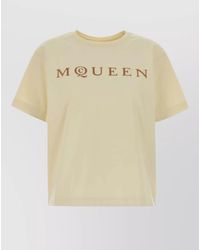 McQueen - Cotton Logo Short-Sleeve T-Shirt - Lyst