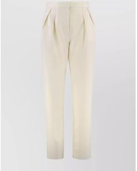 Max Mara - Carrot-Fit Cotton Tailored Trousers - Lyst