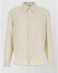 Séfr - Cotton Blend Shirt Checked Pattern Long Sleeves - Lyst