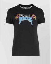 Versace Jeans Couture - Ribbed Logo Print T-Shirt - Lyst
