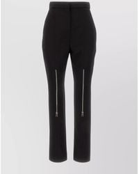 McQueen - Wool Slim-Fit Trousers - Lyst