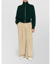 Extreme Cashmere - Cashmere Ribbed High Neck Zip-Up Cardigan - Lyst