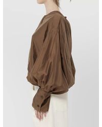 Thelatest - Lightweight Muslin Cropped Long-Sleeve Shirt - Lyst