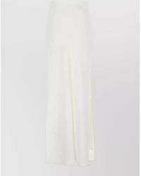 Brunello Cucinelli - Satin Maxi Skirt High Waist Side Slit - Lyst