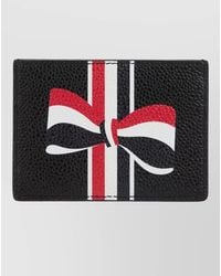 Thom Browne - Card Holder Keyring Textured Leather Bow - Lyst