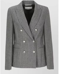 Peserico - Virgin Wool Double-Breasted Blazer - Lyst