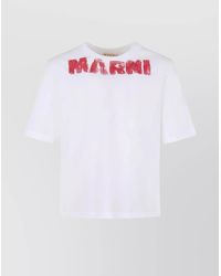 Marni - Graphic Print Round Neck Short Sleeve T-Shirt - Lyst