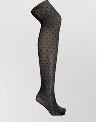 Tom Ford - Semi-Sheer Monogram Diamond-Knit Tights - Lyst
