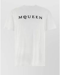 McQueen - Cotton Oversized Logo-Print T-Shirt - Lyst