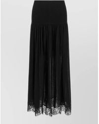 Zimmermann - Lace-Trim High-Rise Flared Maxi Skirt - Lyst