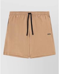 BOSS - Logo Drawstring Shorts Elastic Waistband - Lyst
