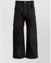 Rick Owens - Trousers With Cargo Pockets And Wide Leg - Lyst
