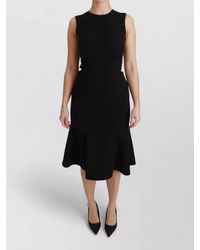 Dolce & Gabbana - Wool Blend Sleeveless Fit And Flare Midi Dress - Lyst