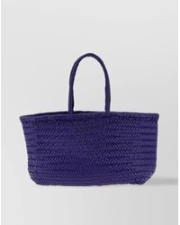 Dragon Diffusion - Large Woven Shoulder Bag With Dual Handles - Lyst