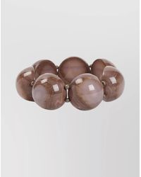 Giorgio Armani - Beaded Polyester Elasticated Bracelet Half Sphere - Lyst