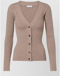 Max Mara - Cashmere Wool Blend V Neck Top - Lyst