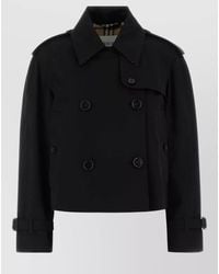 Burberry - Myfair Cotton Trench Coat Belted Epaulettes - Lyst