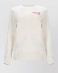 Versace Jeans Couture - Knitwear Graphic Print Ribbed Cuffs Hem - Lyst