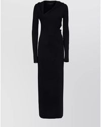 Versace - Cutout Hooded Maxi Dress - Lyst