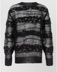 Yohji Yamamoto - Crochet Sweater Long Sleeves Sheer Textured Knit - Lyst