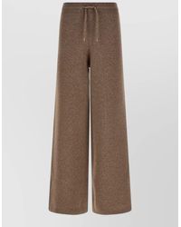 Agnona - Cashmere Wide-Leg Knitted Lounge Pants - Lyst