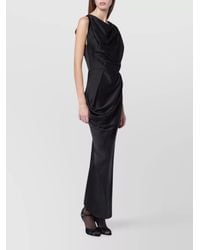 Vivienne Westwood - Satin Draped Sleeveless Asymmetric Maxi Dress - Lyst