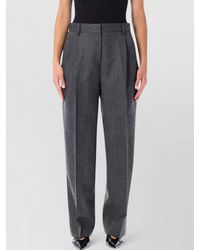 TOTEME - Herringbone Double Pleat Suit Trousers - Lyst