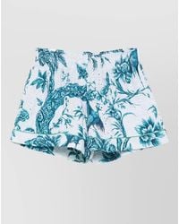 F.R.S For Restless Sleepers - Floral Print High Waist Cotton Shorts - Lyst