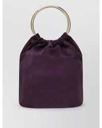 Prada - Bucket Bag Ring Handle Leather Design - Lyst