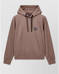 Giorgio Armani - Hooded Crewneck Jacket Long Sleeves - Lyst