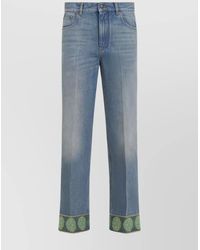Valentino - Denim Straight-Leg Trousers - Lyst