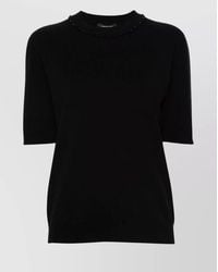 Fabiana Filippi - Silk Cashmere Short-Sleeve Knitted Top - Lyst