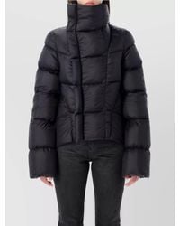 Rick Owens - Puffer Jacket With High Collar And Long Sleeves - Lyst