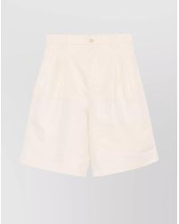 Filippa K - Linen Blend Relaxed Pleated Tailored Shorts - Lyst