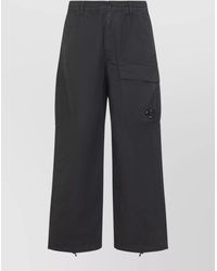 C.P. Company - Cotton Wide-Leg Cargo Trousers - Lyst