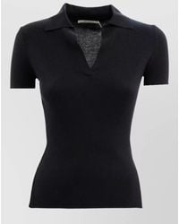 Max Mara - Knit Top Ribbed Texture Short Sleeves - Lyst