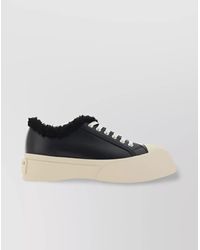 Marni - Leather Lace-Up Low-Top Sneakers - Lyst