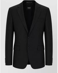 BOSS - Virgin Wool Tuxedo Jacket - Lyst