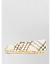 Burberry - Loafers Checked Pattern Espadrille Sole Design - Lyst